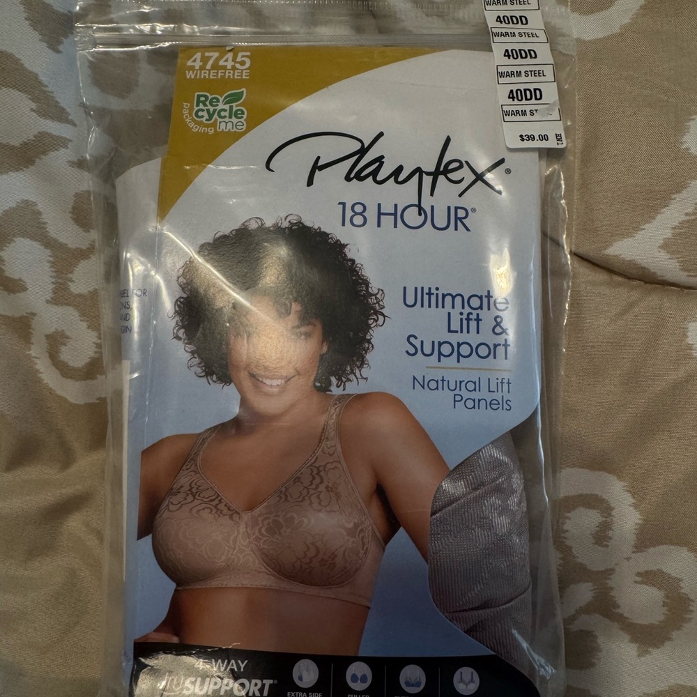 Playtex Brown Full-Coverage Bra with Ultimate Side Smoothing